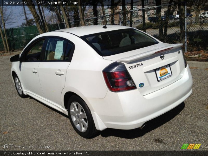 Aspen White / Beige 2012 Nissan Sentra 2.0 SR