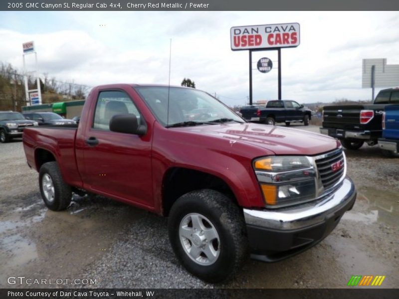 Cherry Red Metallic / Pewter 2005 GMC Canyon SL Regular Cab 4x4