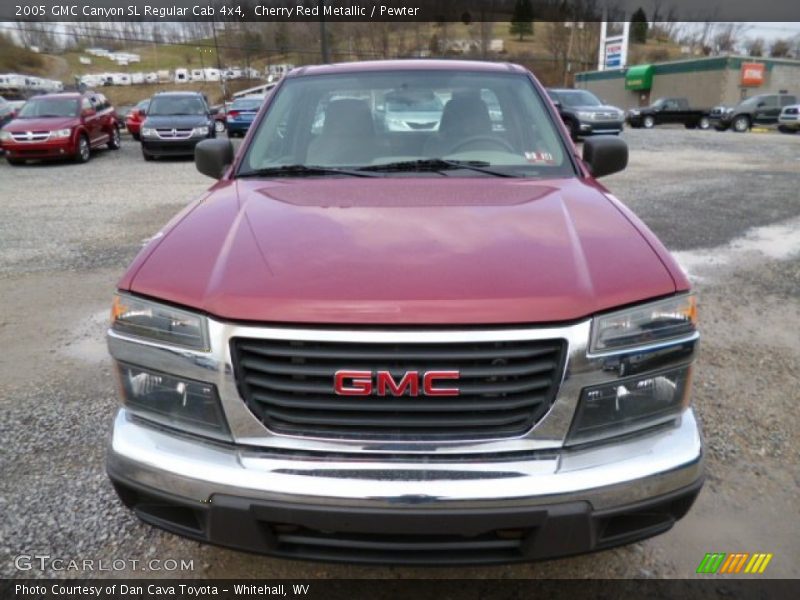 Cherry Red Metallic / Pewter 2005 GMC Canyon SL Regular Cab 4x4