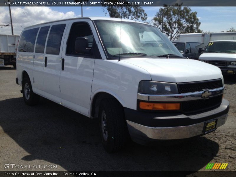 Summit White / Medium Dark Pewter 2006 Chevrolet Express LS 2500 Passenger van