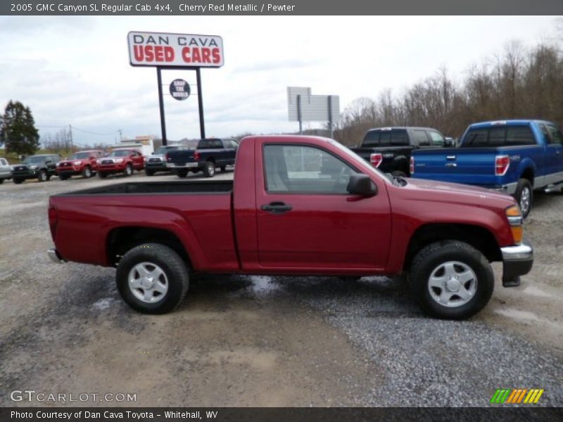Cherry Red Metallic / Pewter 2005 GMC Canyon SL Regular Cab 4x4