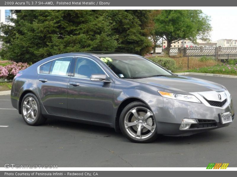 Polished Metal Metallic / Ebony 2009 Acura TL 3.7 SH-AWD