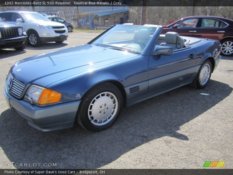 Nautical Blue Metallic / Grey 1992 Mercedes-Benz SL 500 Roadster