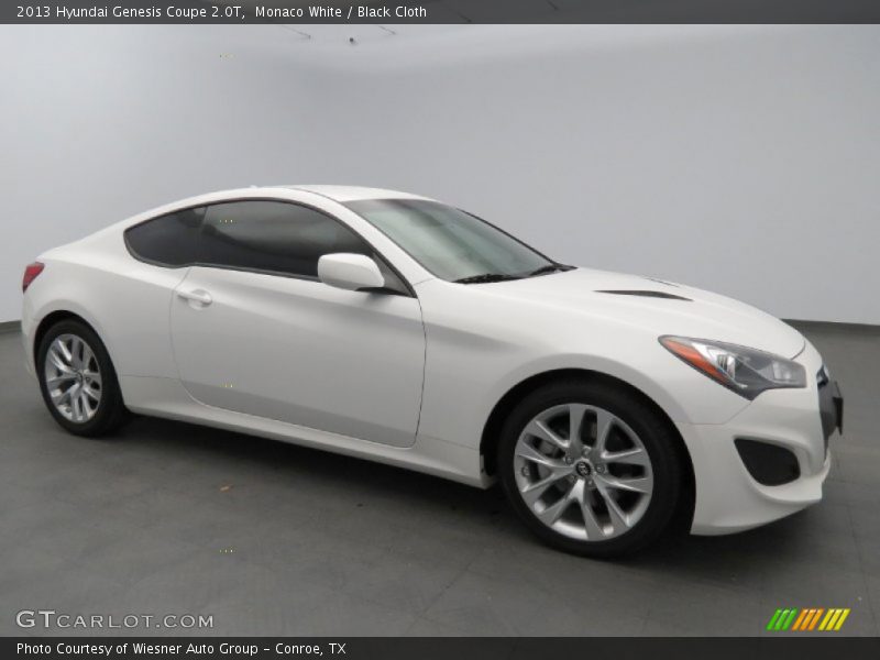 Monaco White / Black Cloth 2013 Hyundai Genesis Coupe 2.0T