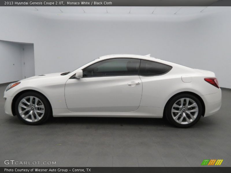 Monaco White / Black Cloth 2013 Hyundai Genesis Coupe 2.0T