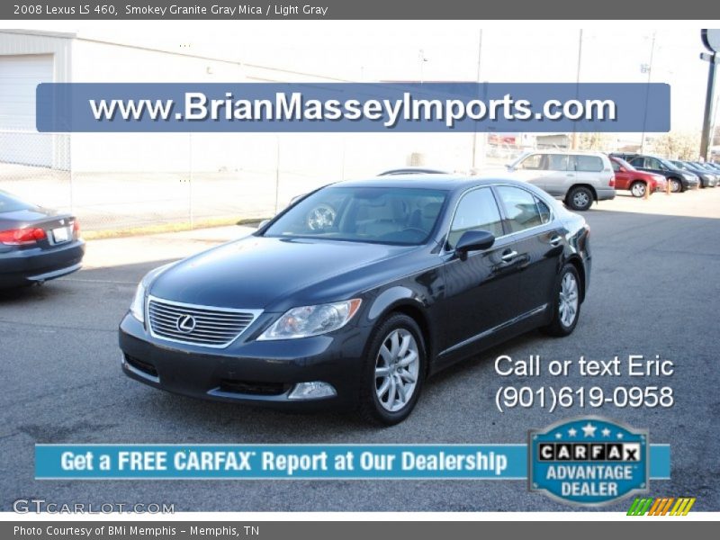 Smokey Granite Gray Mica / Light Gray 2008 Lexus LS 460