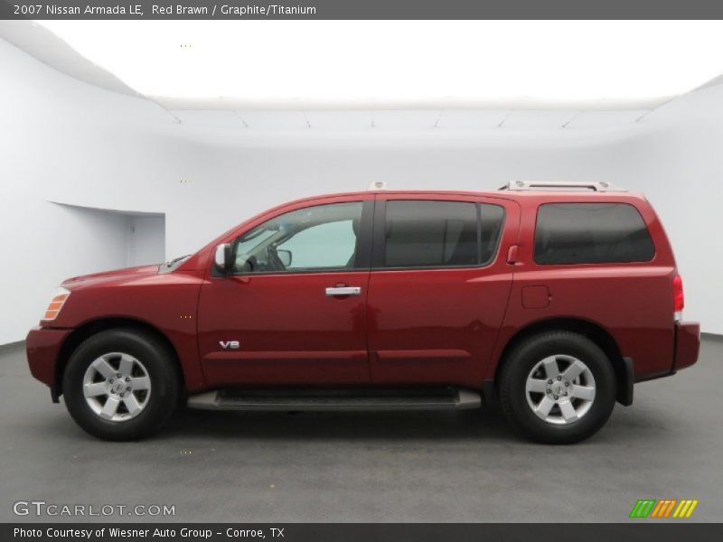 Red Brawn / Graphite/Titanium 2007 Nissan Armada LE