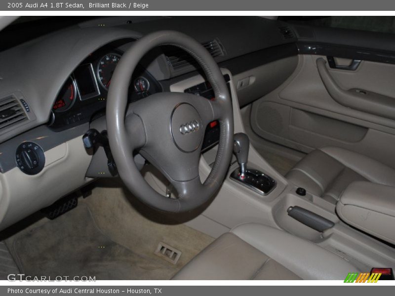 Brilliant Black / Beige 2005 Audi A4 1.8T Sedan