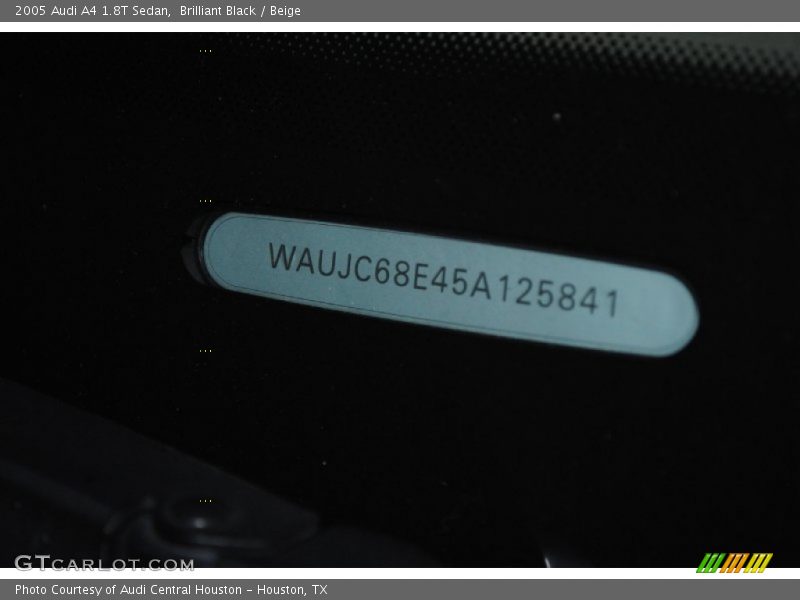 Brilliant Black / Beige 2005 Audi A4 1.8T Sedan