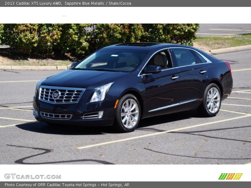 Sapphire Blue Metallic / Shale/Cocoa 2013 Cadillac XTS Luxury AWD