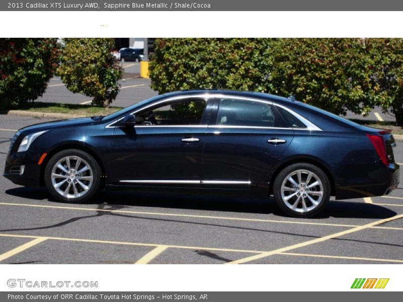 Sapphire Blue Metallic / Shale/Cocoa 2013 Cadillac XTS Luxury AWD