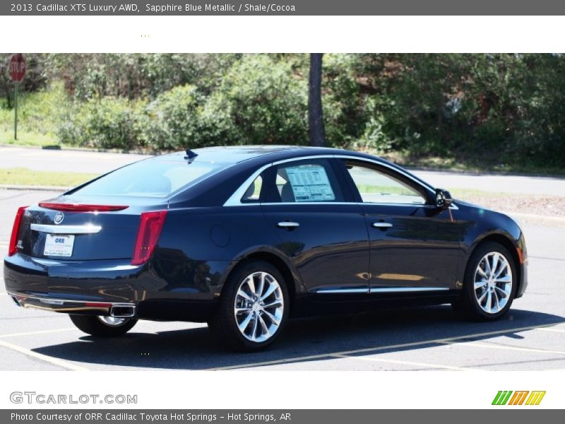 Sapphire Blue Metallic / Shale/Cocoa 2013 Cadillac XTS Luxury AWD