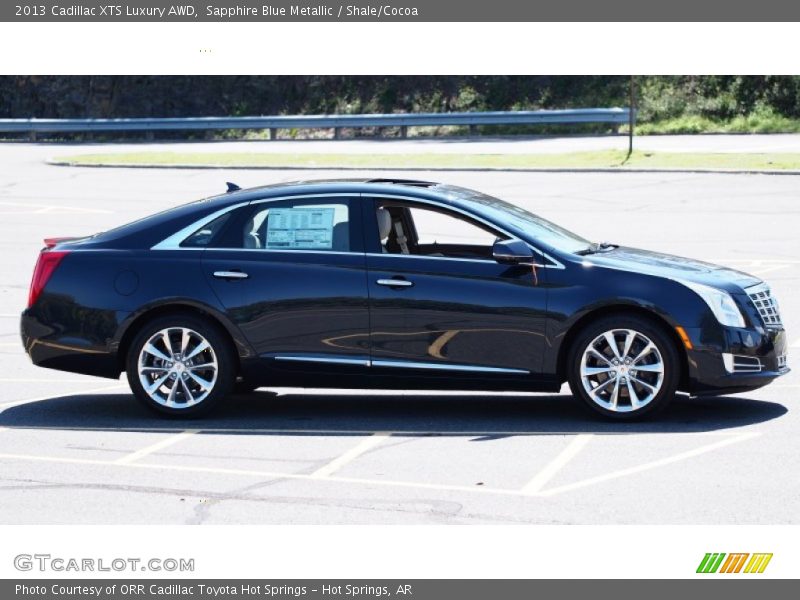 Sapphire Blue Metallic / Shale/Cocoa 2013 Cadillac XTS Luxury AWD