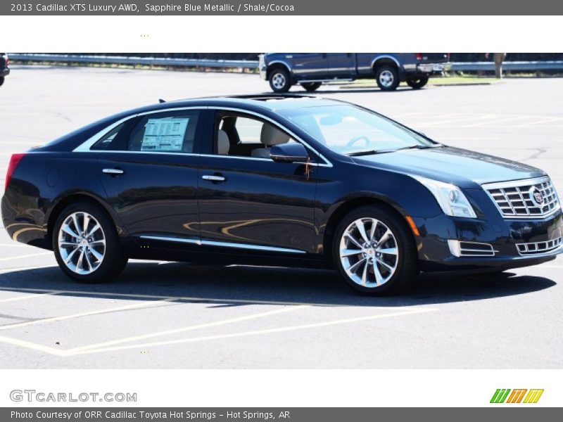 Sapphire Blue Metallic / Shale/Cocoa 2013 Cadillac XTS Luxury AWD