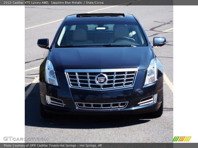 Sapphire Blue Metallic / Shale/Cocoa 2013 Cadillac XTS Luxury AWD