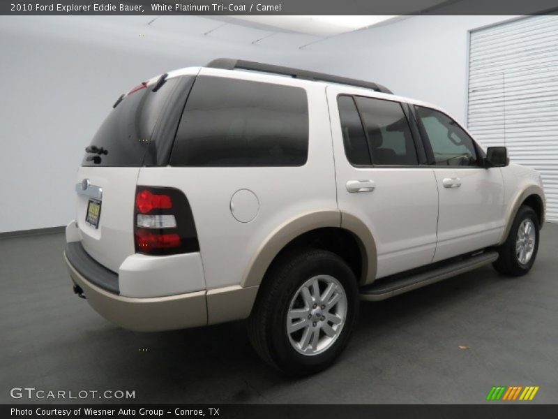 White Platinum Tri-Coat / Camel 2010 Ford Explorer Eddie Bauer
