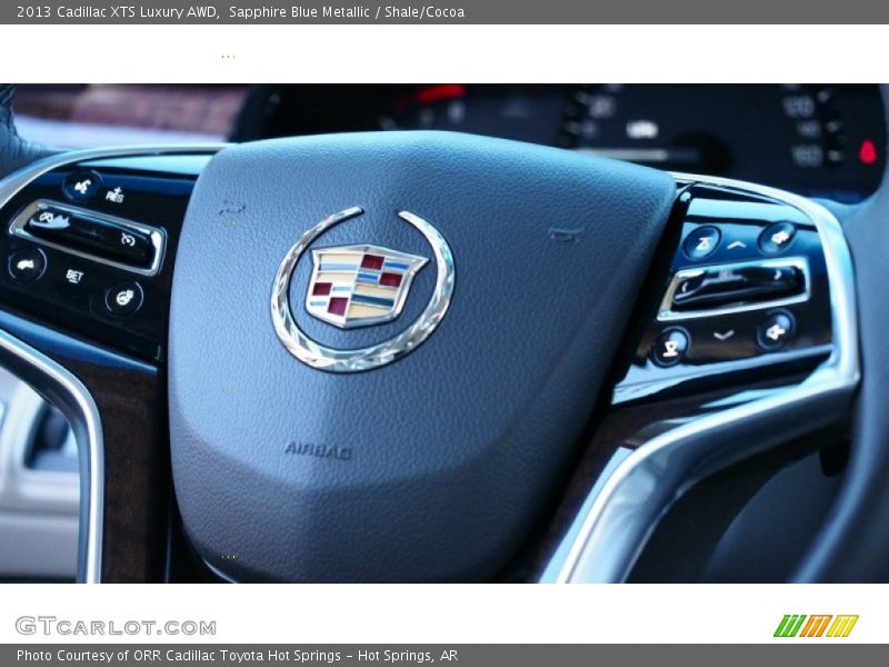 Sapphire Blue Metallic / Shale/Cocoa 2013 Cadillac XTS Luxury AWD