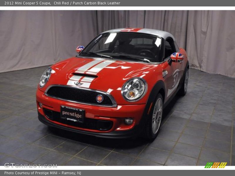 Chili Red / Punch Carbon Black Leather 2012 Mini Cooper S Coupe