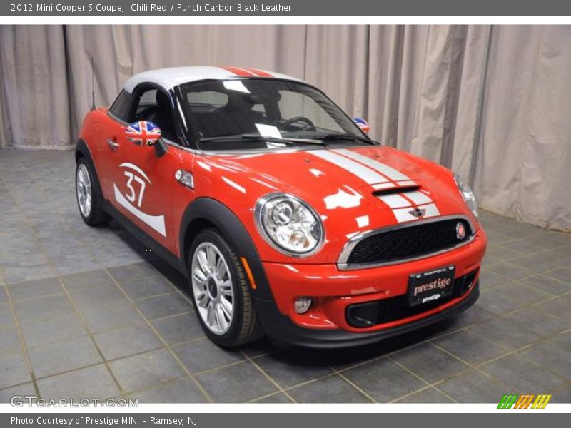 Chili Red / Punch Carbon Black Leather 2012 Mini Cooper S Coupe