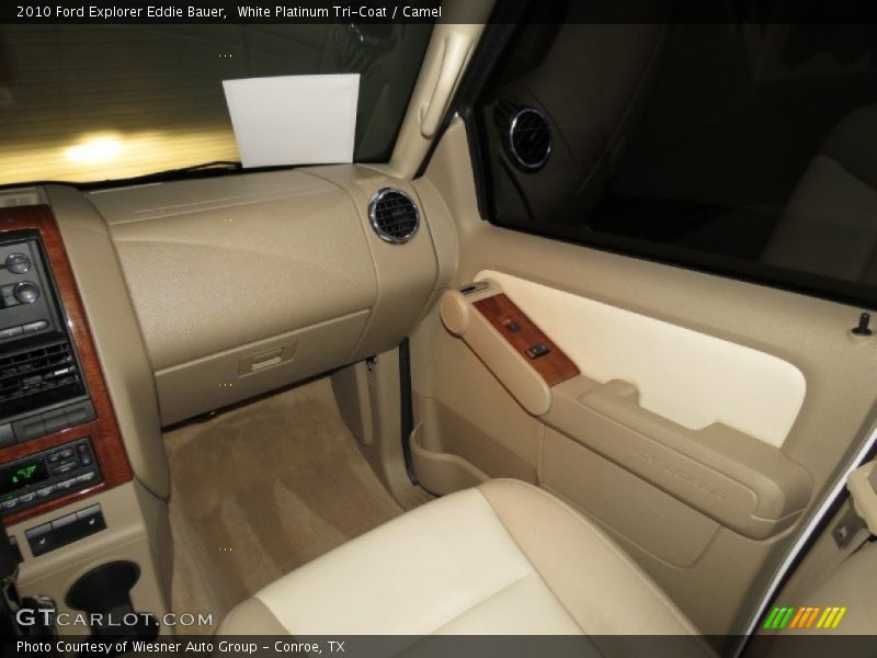 White Platinum Tri-Coat / Camel 2010 Ford Explorer Eddie Bauer