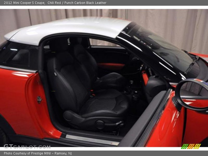 Chili Red / Punch Carbon Black Leather 2012 Mini Cooper S Coupe
