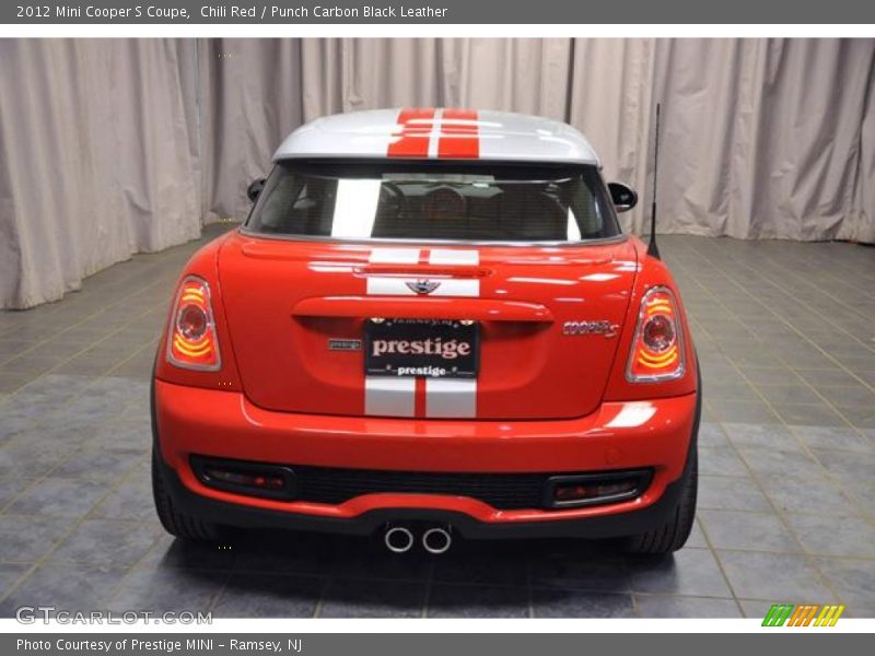 Chili Red / Punch Carbon Black Leather 2012 Mini Cooper S Coupe