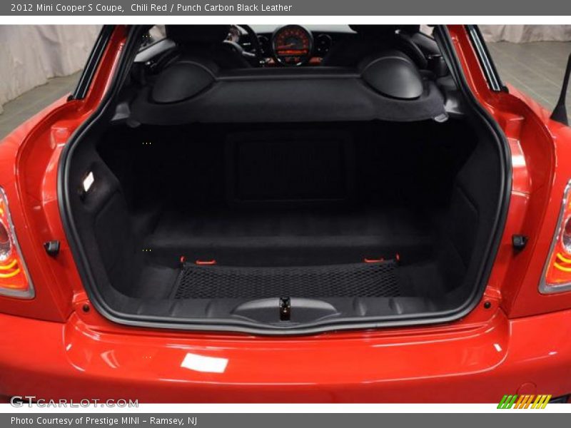 Chili Red / Punch Carbon Black Leather 2012 Mini Cooper S Coupe