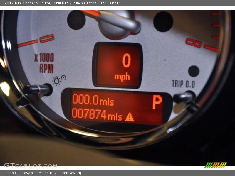 Chili Red / Punch Carbon Black Leather 2012 Mini Cooper S Coupe