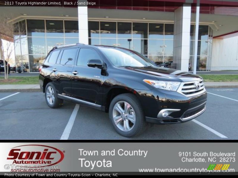 Black / Sand Beige 2013 Toyota Highlander Limited