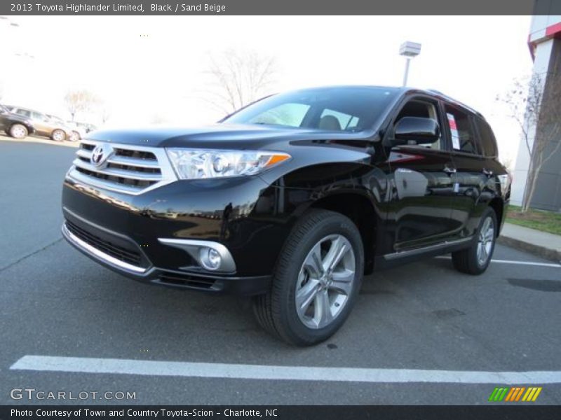 Black / Sand Beige 2013 Toyota Highlander Limited