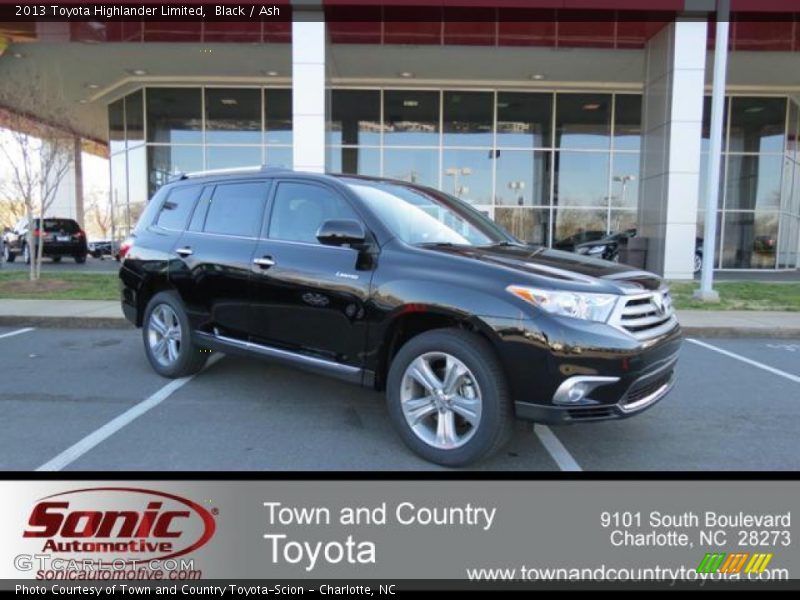 Black / Ash 2013 Toyota Highlander Limited