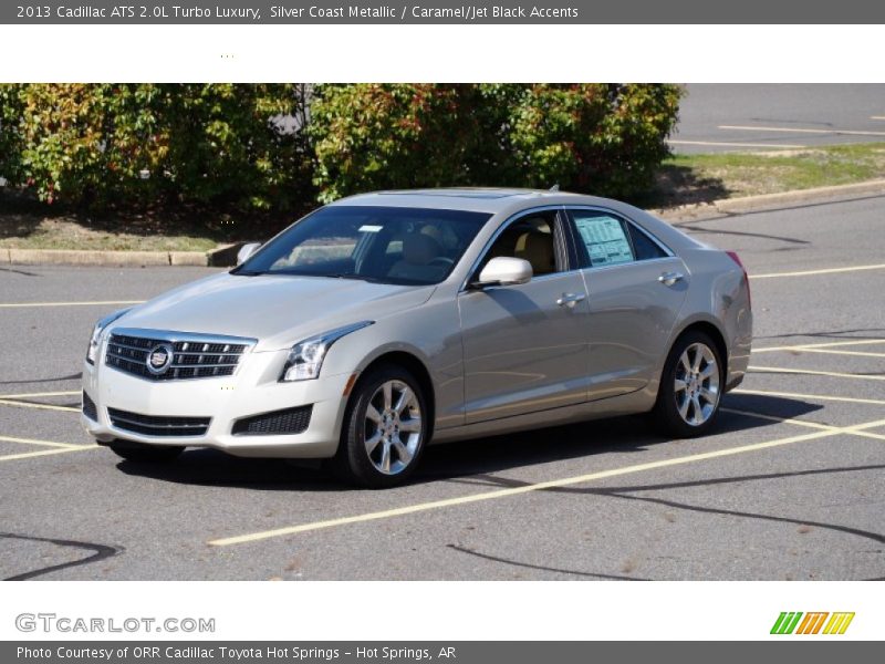 Silver Coast Metallic / Caramel/Jet Black Accents 2013 Cadillac ATS 2.0L Turbo Luxury