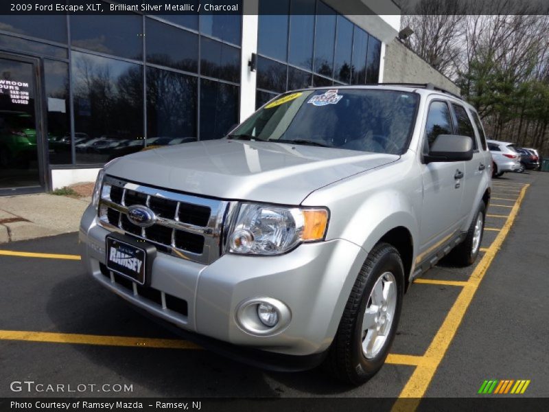 Brilliant Silver Metallic / Charcoal 2009 Ford Escape XLT