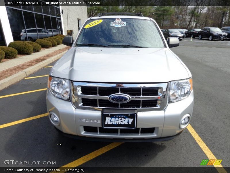 Brilliant Silver Metallic / Charcoal 2009 Ford Escape XLT