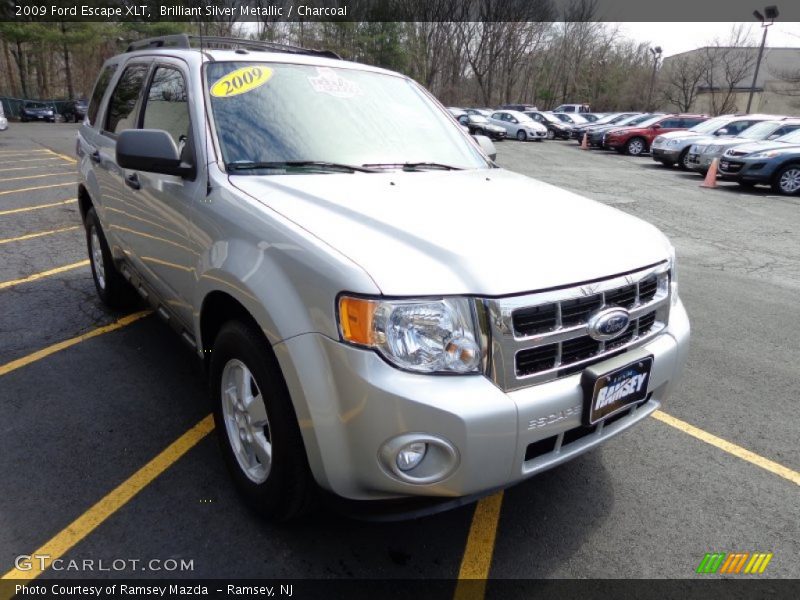 Brilliant Silver Metallic / Charcoal 2009 Ford Escape XLT