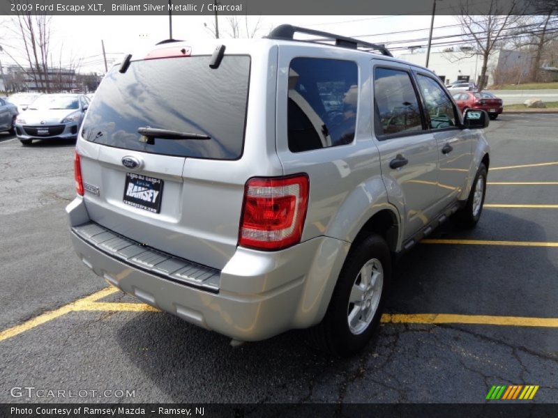 Brilliant Silver Metallic / Charcoal 2009 Ford Escape XLT