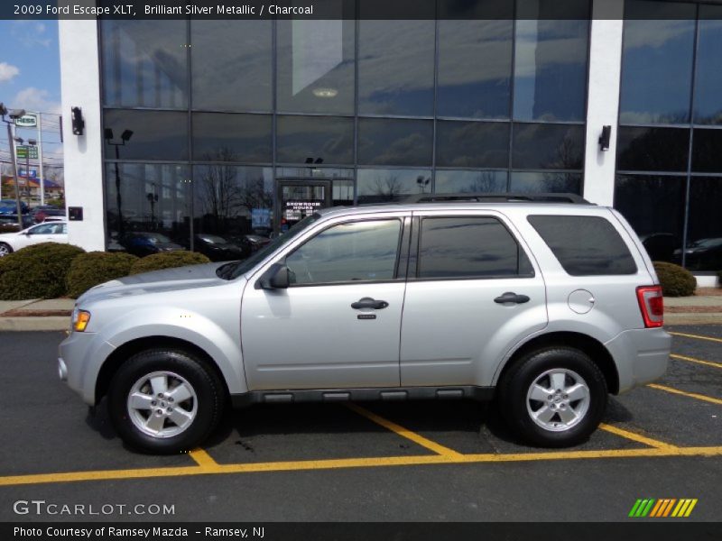 Brilliant Silver Metallic / Charcoal 2009 Ford Escape XLT