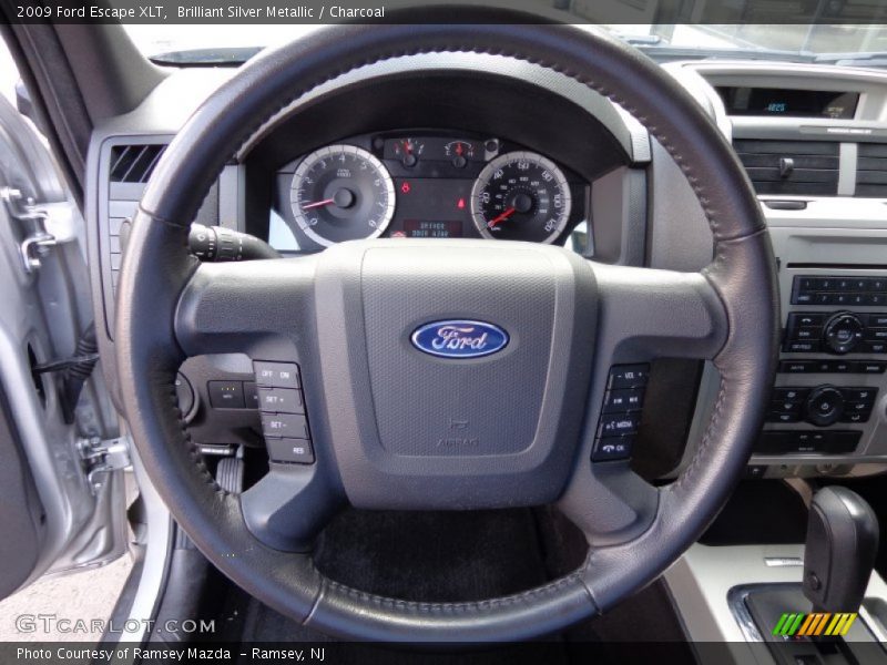 Brilliant Silver Metallic / Charcoal 2009 Ford Escape XLT
