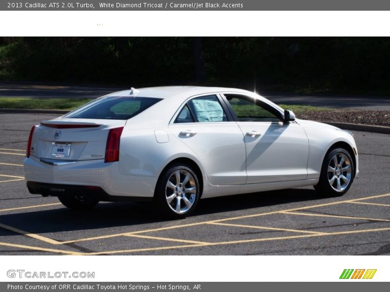 White Diamond Tricoat / Caramel/Jet Black Accents 2013 Cadillac ATS 2.0L Turbo