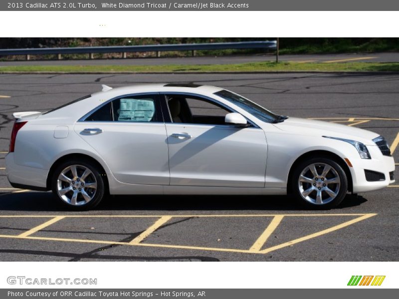 White Diamond Tricoat / Caramel/Jet Black Accents 2013 Cadillac ATS 2.0L Turbo