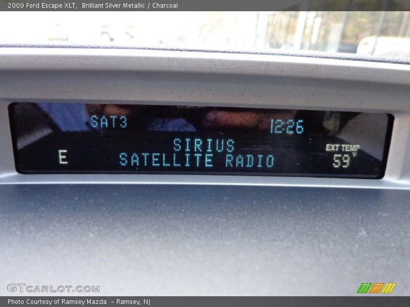 Brilliant Silver Metallic / Charcoal 2009 Ford Escape XLT