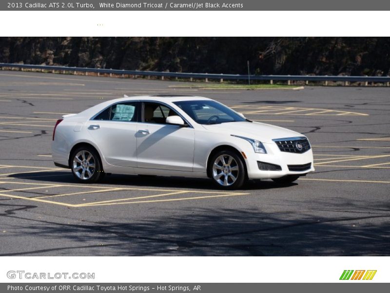 White Diamond Tricoat / Caramel/Jet Black Accents 2013 Cadillac ATS 2.0L Turbo