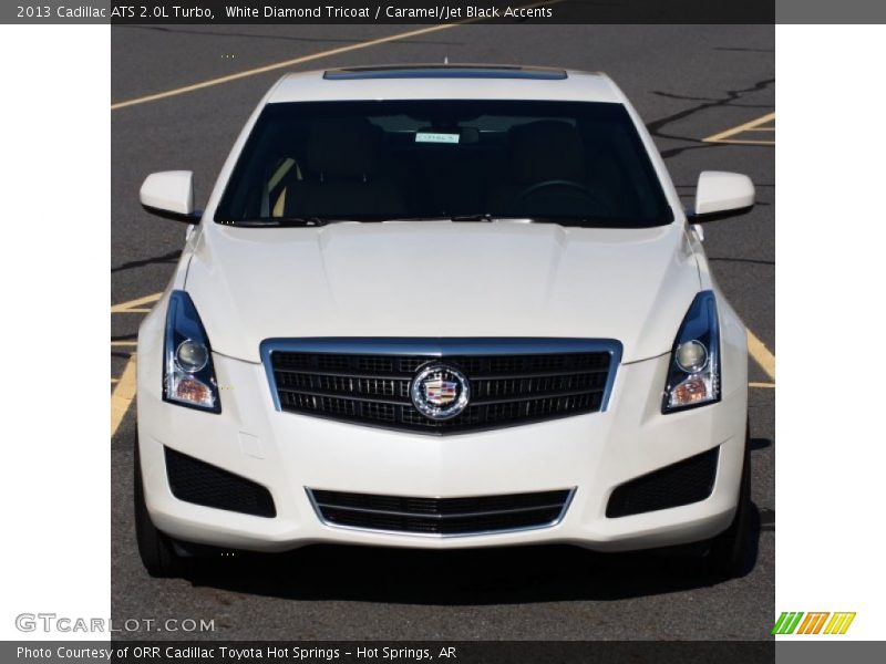 White Diamond Tricoat / Caramel/Jet Black Accents 2013 Cadillac ATS 2.0L Turbo