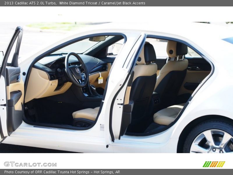 White Diamond Tricoat / Caramel/Jet Black Accents 2013 Cadillac ATS 2.0L Turbo