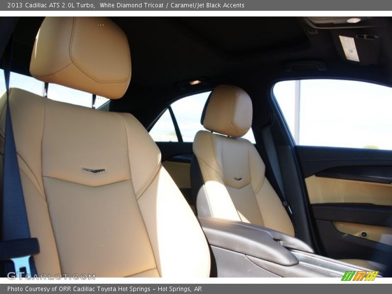 White Diamond Tricoat / Caramel/Jet Black Accents 2013 Cadillac ATS 2.0L Turbo
