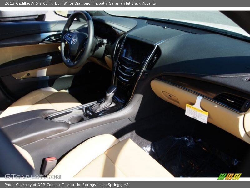 White Diamond Tricoat / Caramel/Jet Black Accents 2013 Cadillac ATS 2.0L Turbo
