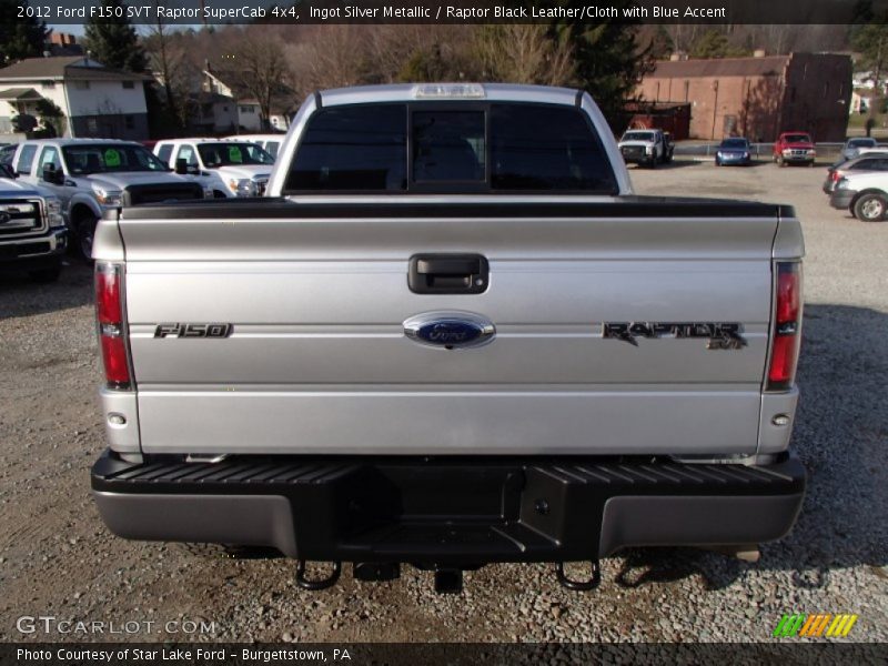 Ingot Silver Metallic / Raptor Black Leather/Cloth with Blue Accent 2012 Ford F150 SVT Raptor SuperCab 4x4