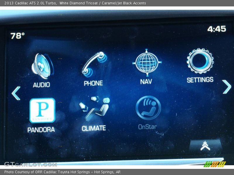 White Diamond Tricoat / Caramel/Jet Black Accents 2013 Cadillac ATS 2.0L Turbo