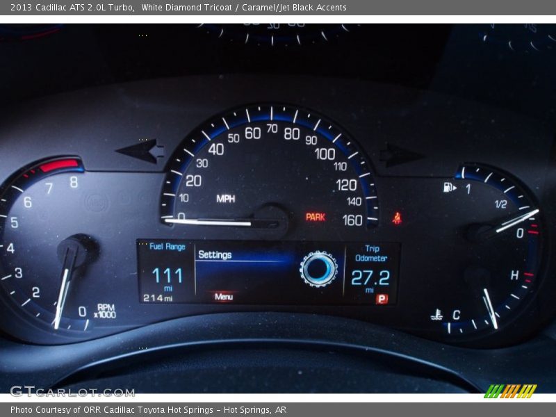 White Diamond Tricoat / Caramel/Jet Black Accents 2013 Cadillac ATS 2.0L Turbo