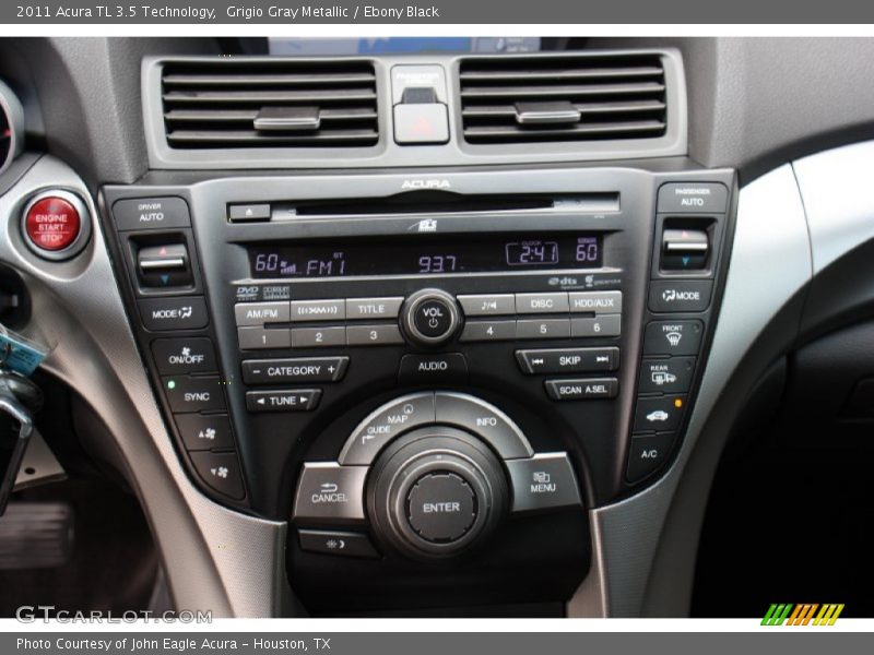 Grigio Gray Metallic / Ebony Black 2011 Acura TL 3.5 Technology